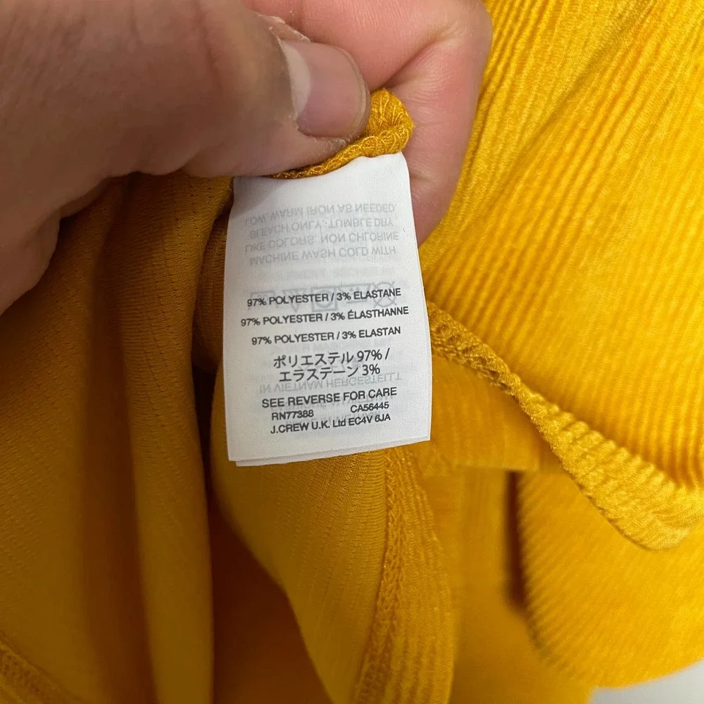 Madewell Ribbed Ruffle Float Flowy Tank Top Yellow S - Picture 6 of 6